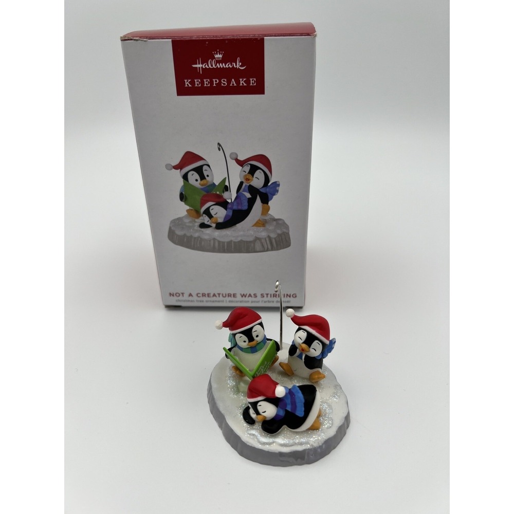 HALLMARK NOT A CREATURE WAS STIRRING 2022 CHRISTMAS KEEPSAKE ORNAMENTS PENGUINS